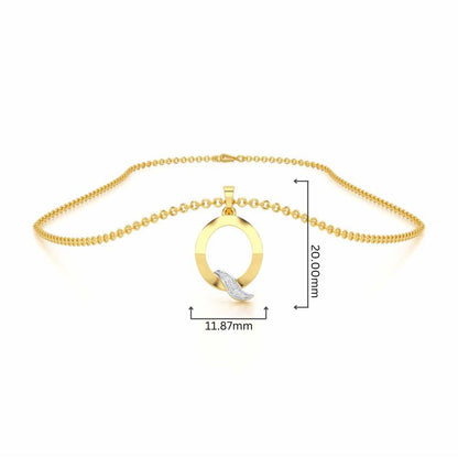 Q-Spark Silver Pendant - Yellow Gold - Image 4