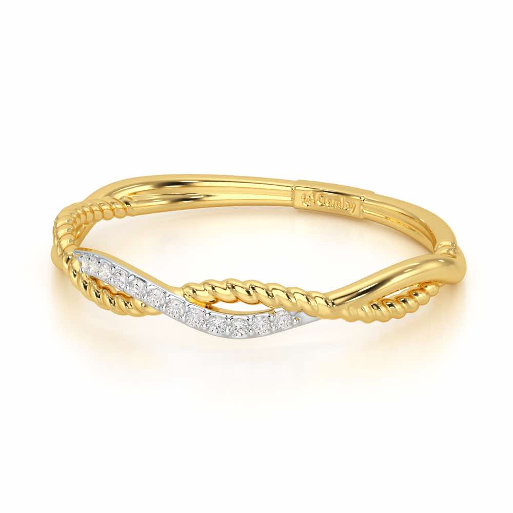 Turning Glowy Silver Ring - Yellow Gold - Image 3