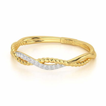 Turning Glowy Silver Ring - Yellow Gold - Image 3