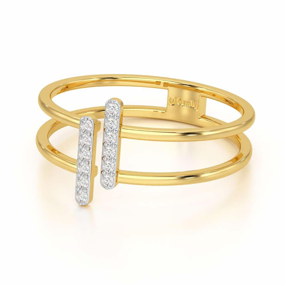 Just Meeting Silver Ring - Yellow Gold - Image 3