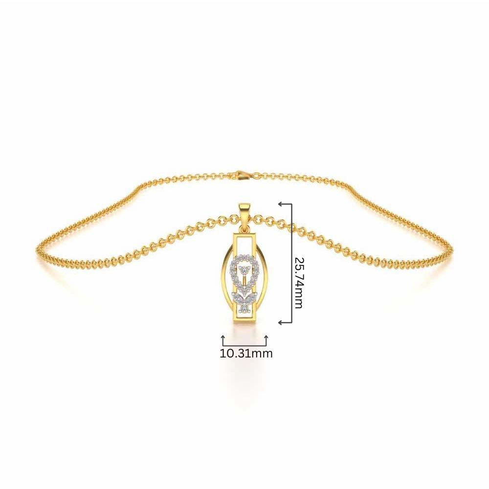 Auriga Silver Pendant - Yellow Gold - Image 4
