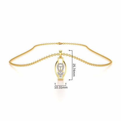 Auriga Silver Pendant - Yellow Gold - Image 4