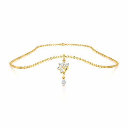 Dewdrop Radiance Silver Pendant - Yellow Gold - Image 3