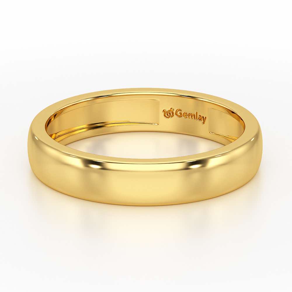 Preston Simple Band For Men - Yellow Gold - Image 3