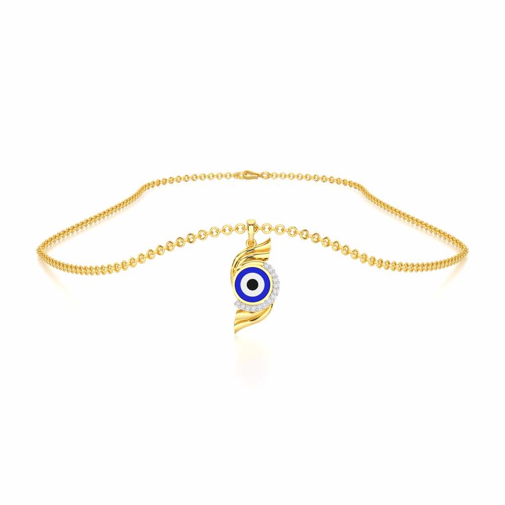 Mystic Protector Silver Pendant - Yellow Gold - Image 3