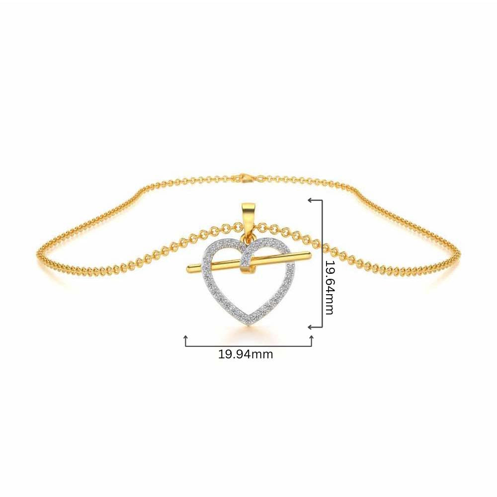 Hold Heart Silver Pendant - Yellow Gold - Image 4