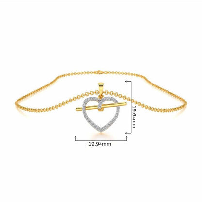 Hold Heart Silver Pendant - Yellow Gold - Image 4
