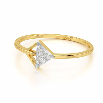 Glowing Gem Silver Ring - Yellow Gold - Image 3