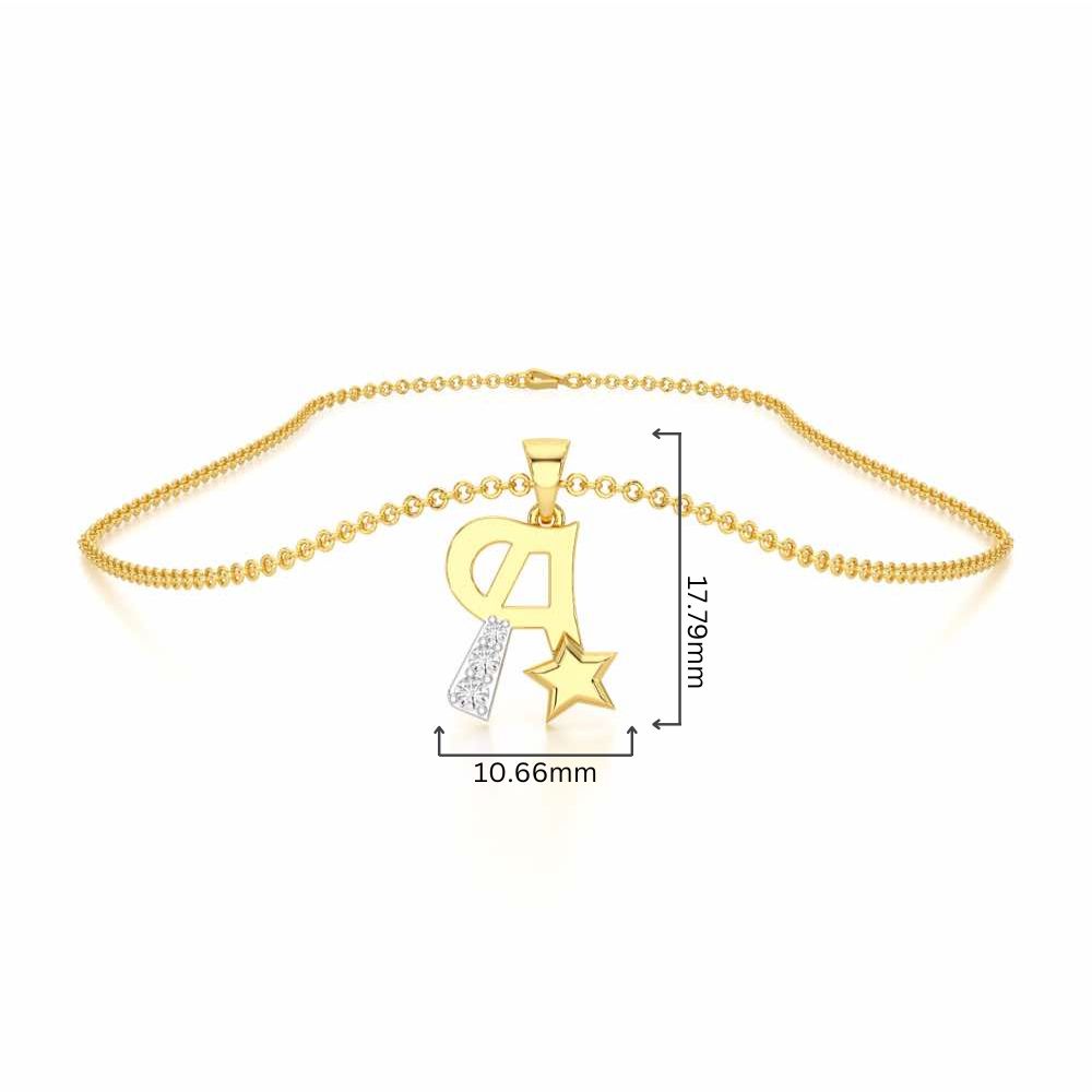 A-Glint Silver Pendant - Yellow Gold - Image 4