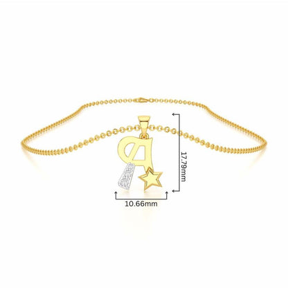 A-Glint Silver Pendant - Yellow Gold - Image 4
