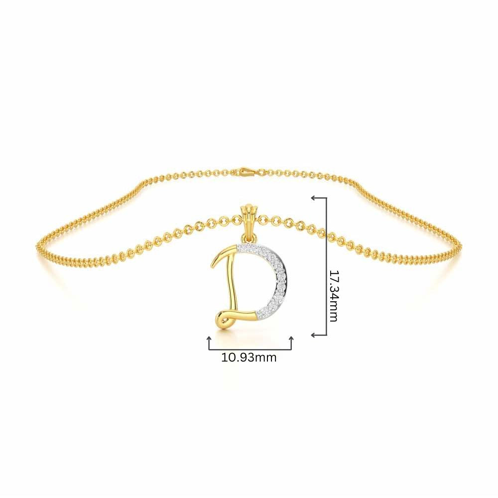 D-Luke Silver Pendant - Yellow Gold - Image 4
