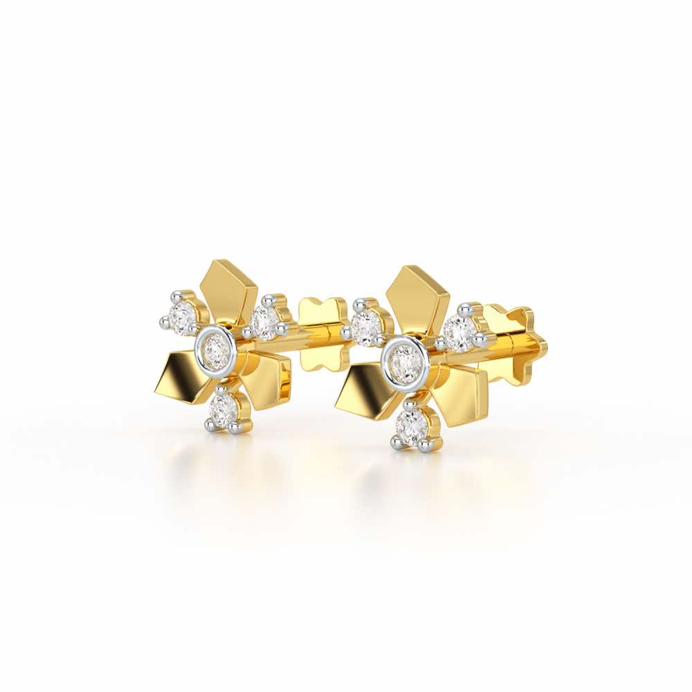 Epitome Silver Earrings - Yellow Gold - Image 3