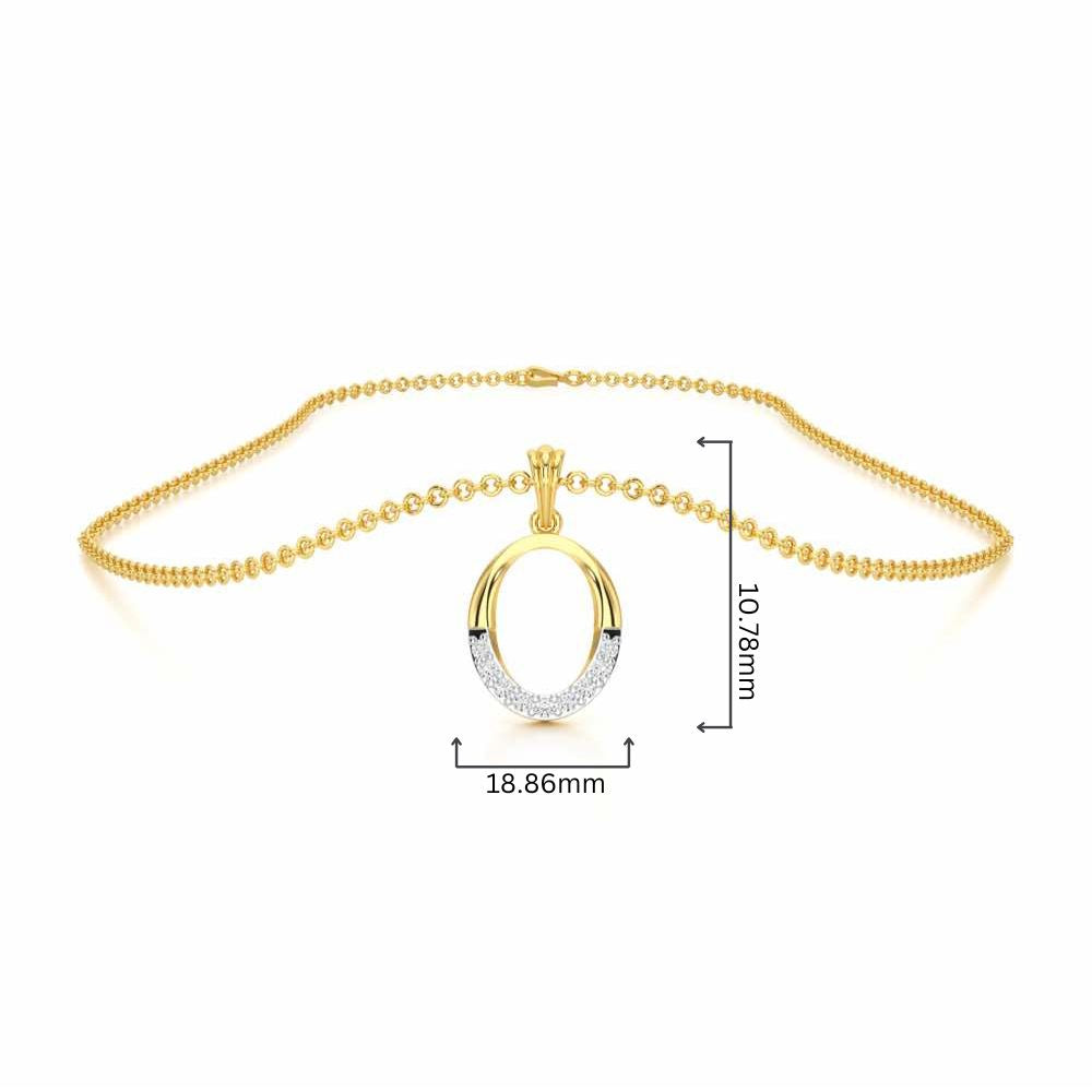 O-Luke Silver Pendant - Yellow Gold - Image 4