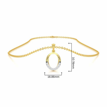 O-Luke Silver Pendant - Yellow Gold - Image 4