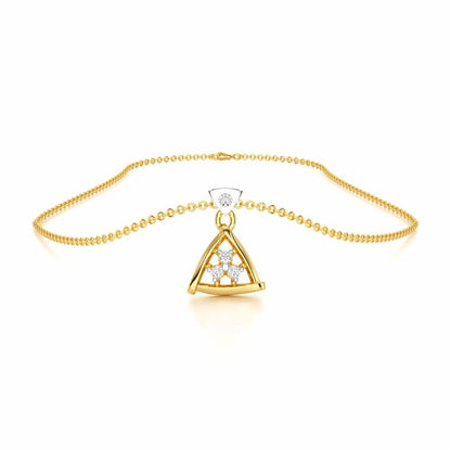 Shimmer Delight Silver Pendant - Yellow Gold - Image 3