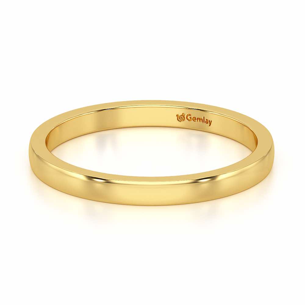 Serene Spark Stackable Silver Ring - Yellow Gold - Image 3