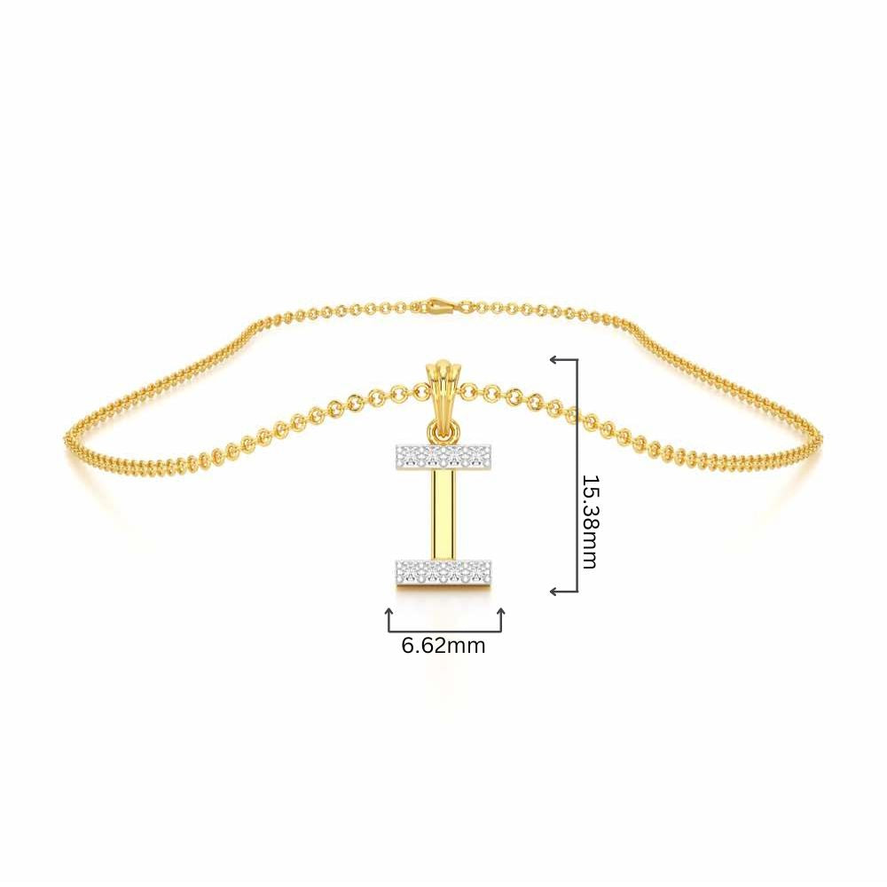 I-Luke Silver Pendant - Yellow Gold - Image 4