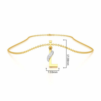 L-Spark Silver Pendant - Yellow Gold - Image 4
