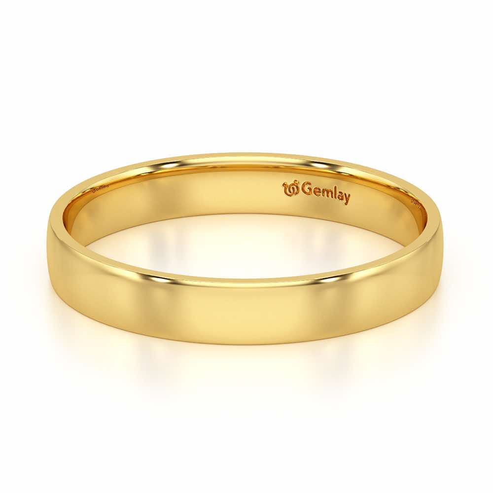 Bliss Aura Women Silver Ring Band - Yellow Gold - Image 3