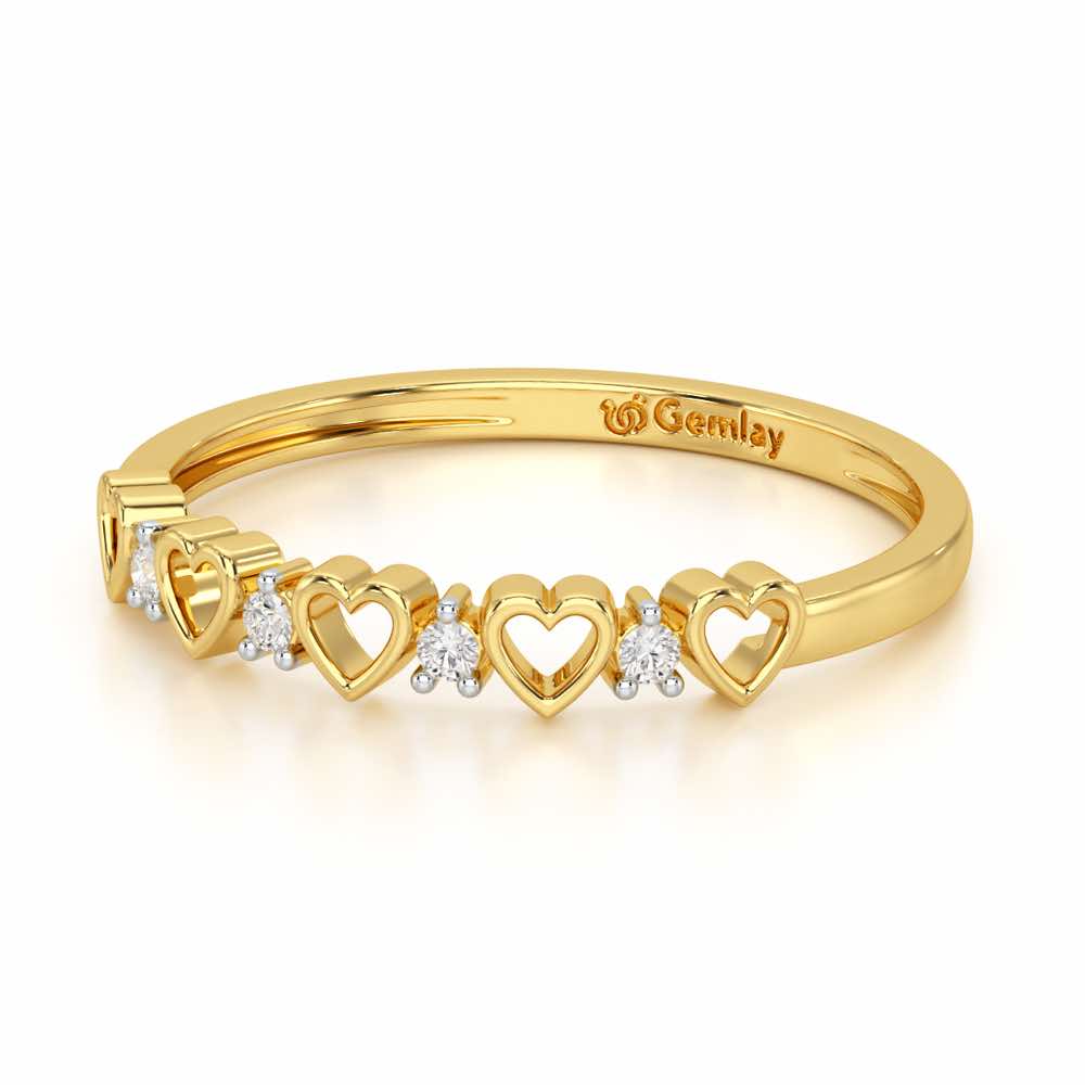 Heart Fairy Silver Ring - Yellow Gold - Image 3