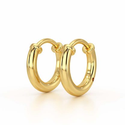 Tiny Glints Bali Earrings - Yellow Gold - Image 3