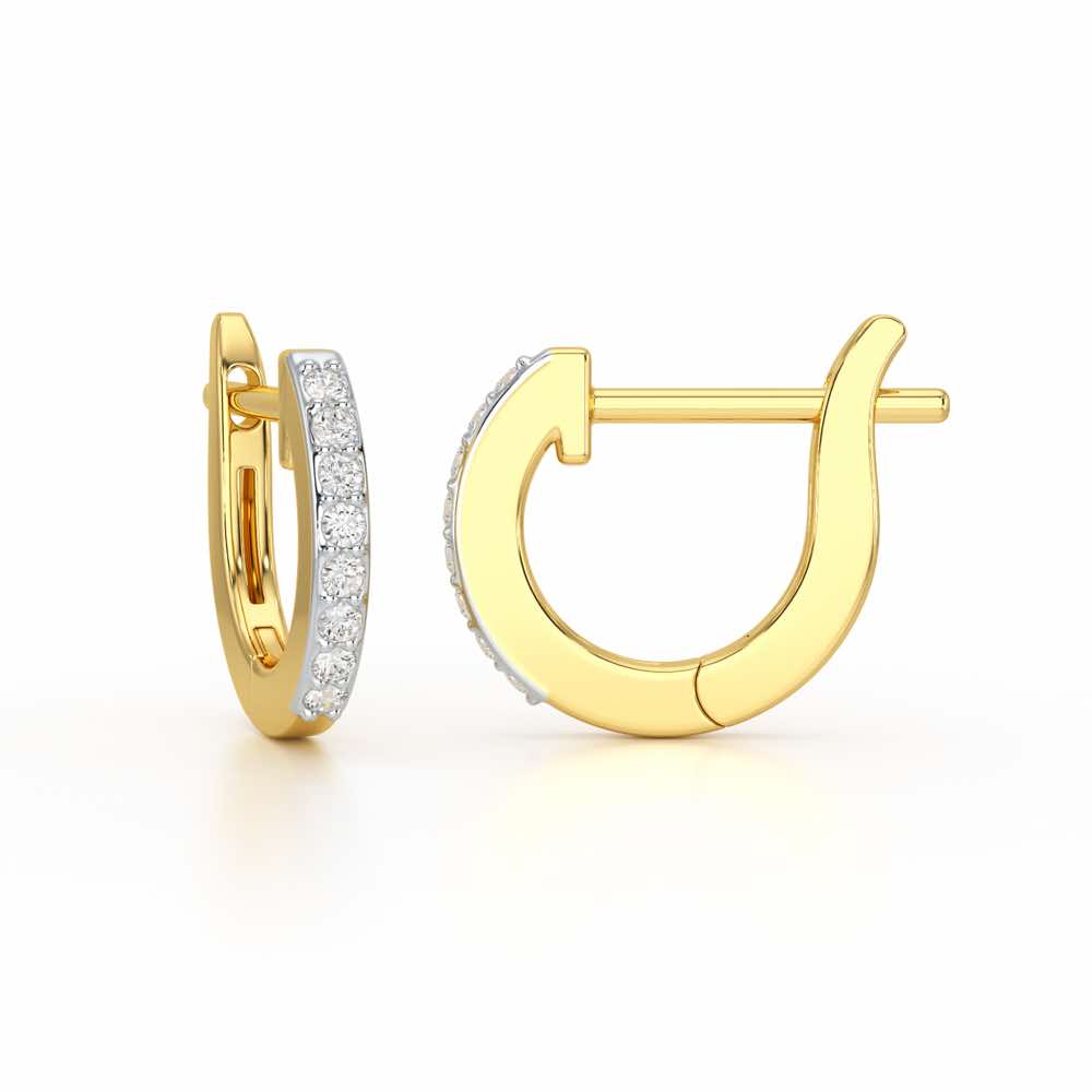 Celeste Silver Bali Earrings - Yellow Gold - Image 4