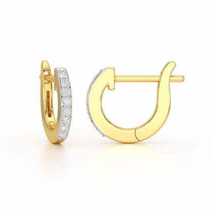Celeste Silver Bali Earrings - Yellow Gold - Image 4