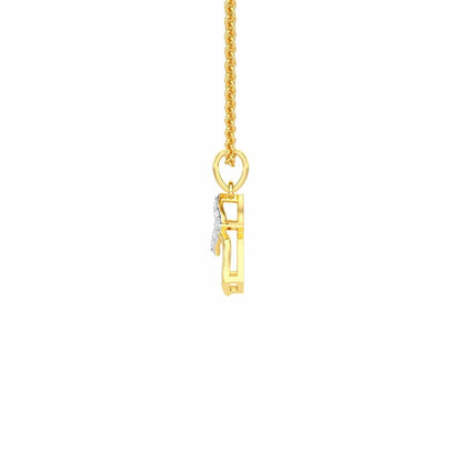 Silver Mist Silver Pendant - Yellow Gold - Image 4