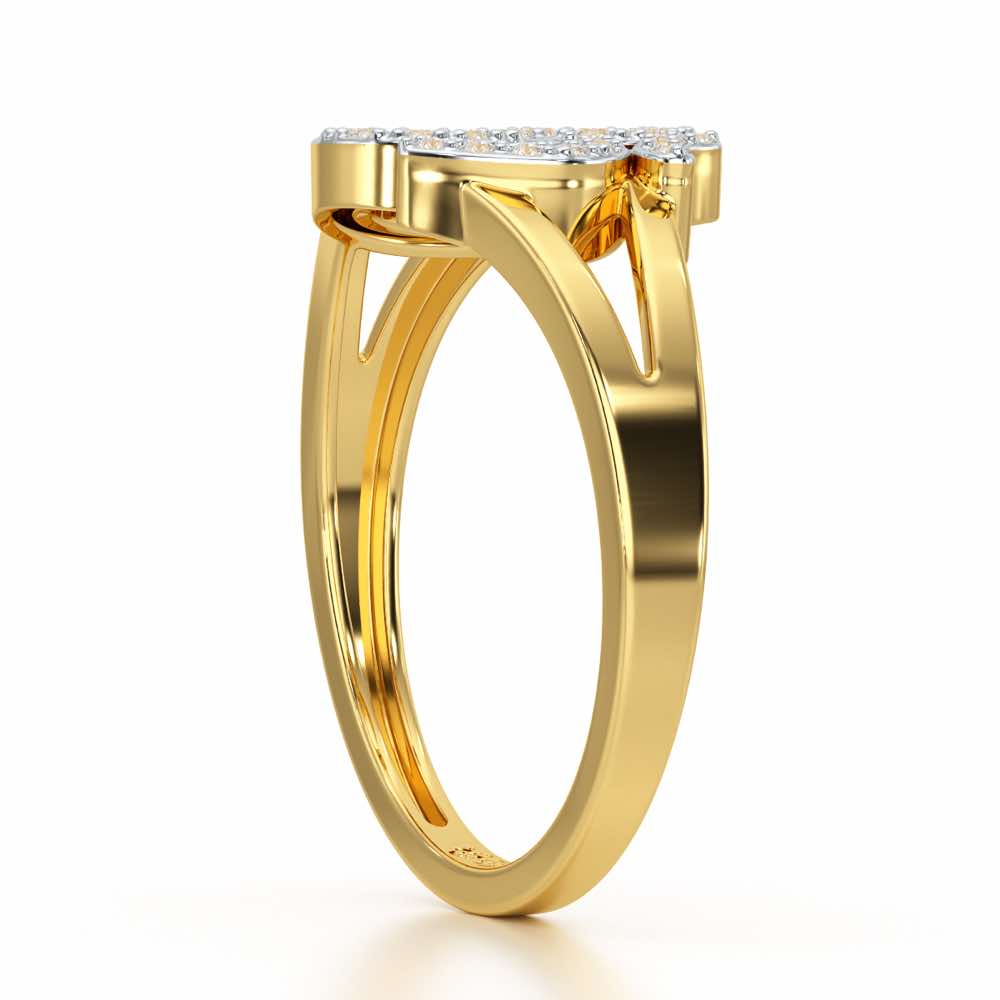 Pristine Om Silver Ring - Yellow Gold - Image 4