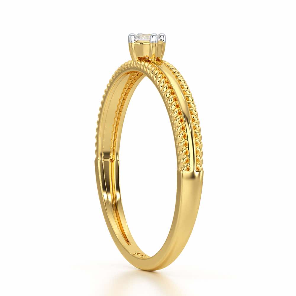 Grace Queen Silver Ring - Yellow Gold - Image 4