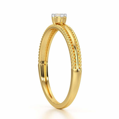 Grace Queen Silver Ring - Yellow Gold - Image 4