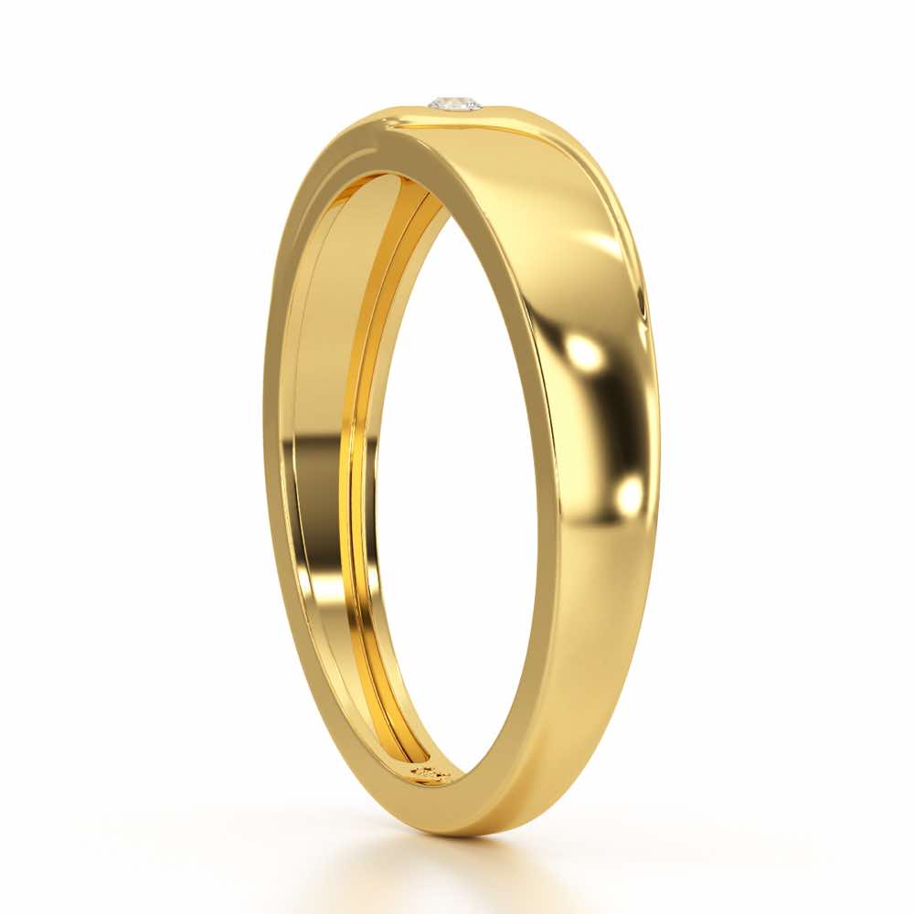 Noctura Silver Ring For Men - Yellow Gold - Image 4