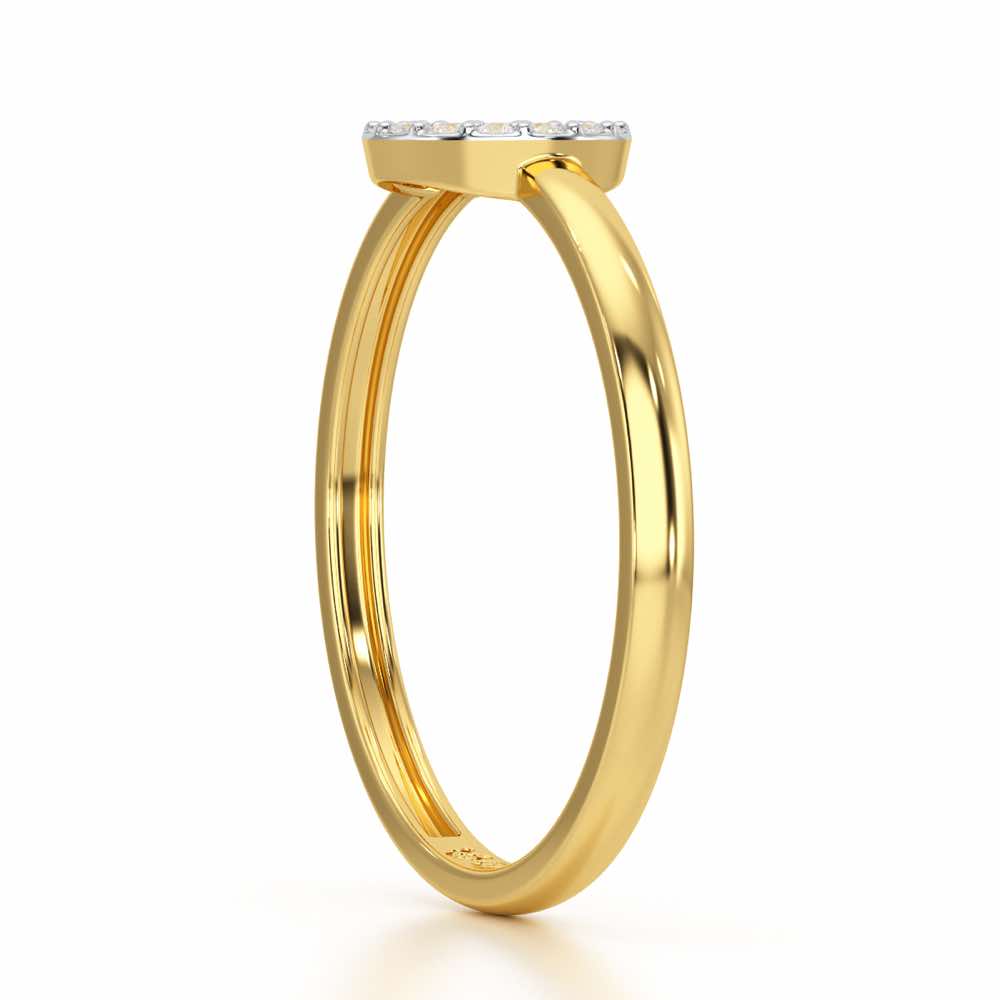 Fiona Halo Silver Ring - Yellow Gold - Image 4