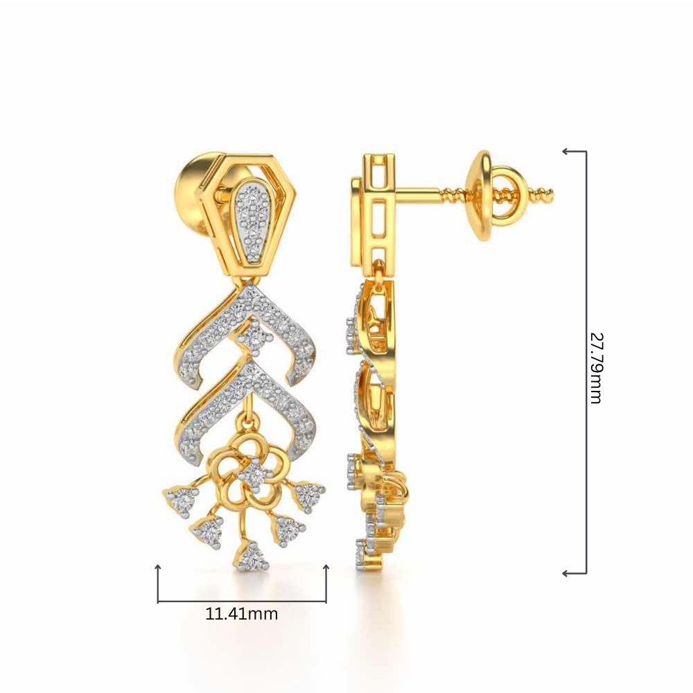 Meet Me Drops Earrings - Yellow Gold - Image 4