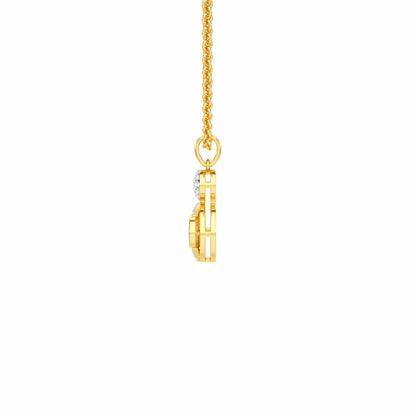 Evil Eye Sentinel Silver Pendant - Yellow Gold - Image 4