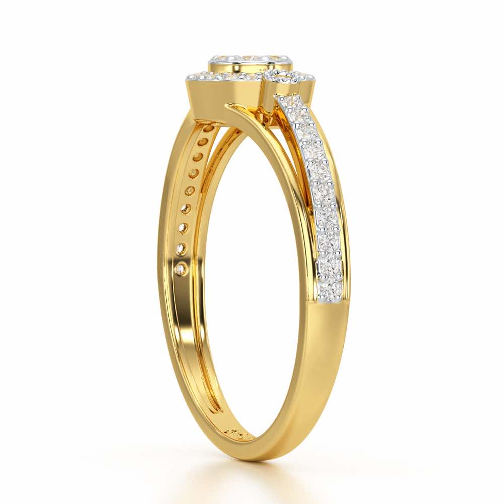 Impeccable Sheen Silver Ring - Yellow Gold - Image 4