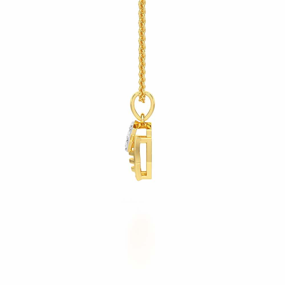 Twilight Whisper Silver Pendant - Yellow Gold - Image 4