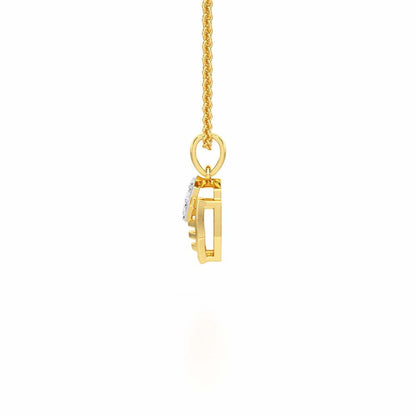 Twilight Whisper Silver Pendant - Yellow Gold - Image 4