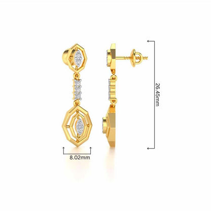 Charms Drops Earrings - Yellow Gold - Image 4