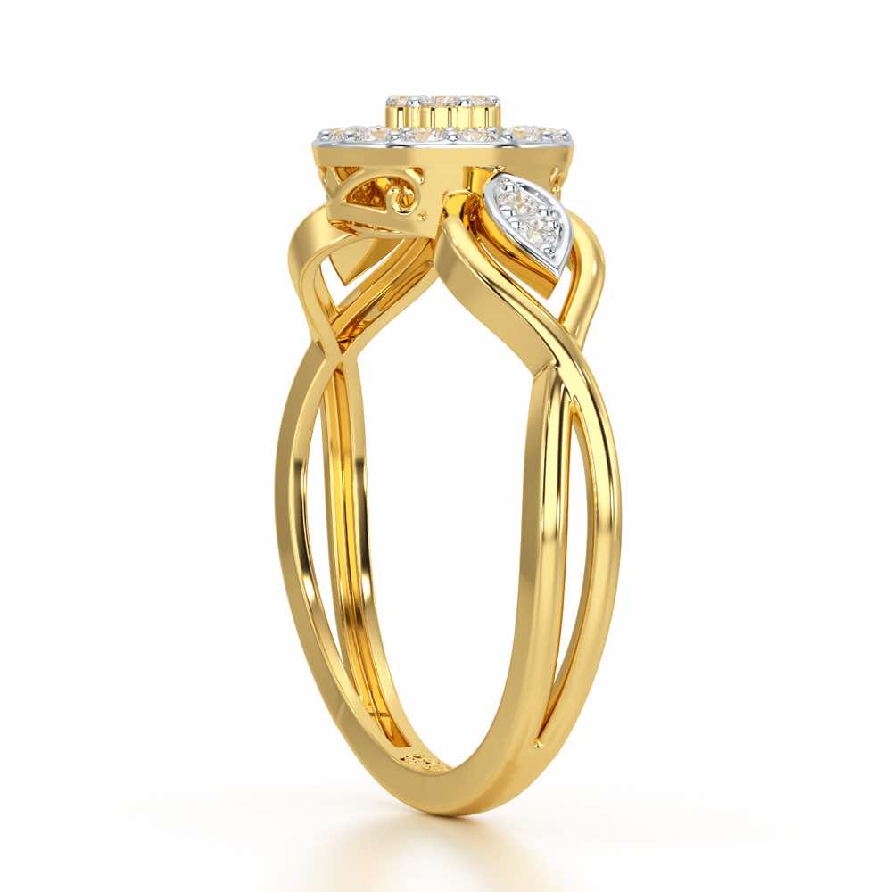 Luminis Attraction Silver Ring - Yellow Gold - Image 4