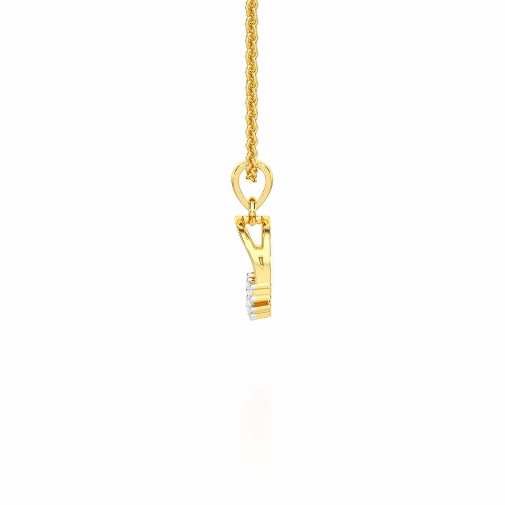 Aura Elegance Silver Pendant - Yellow Gold - Image 4