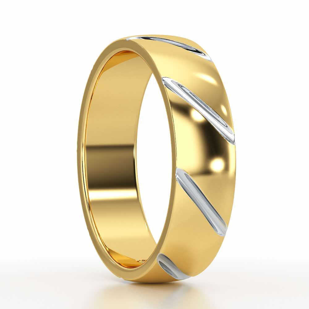Onyx Silver Band For Men - Yellow Gold - Image 4