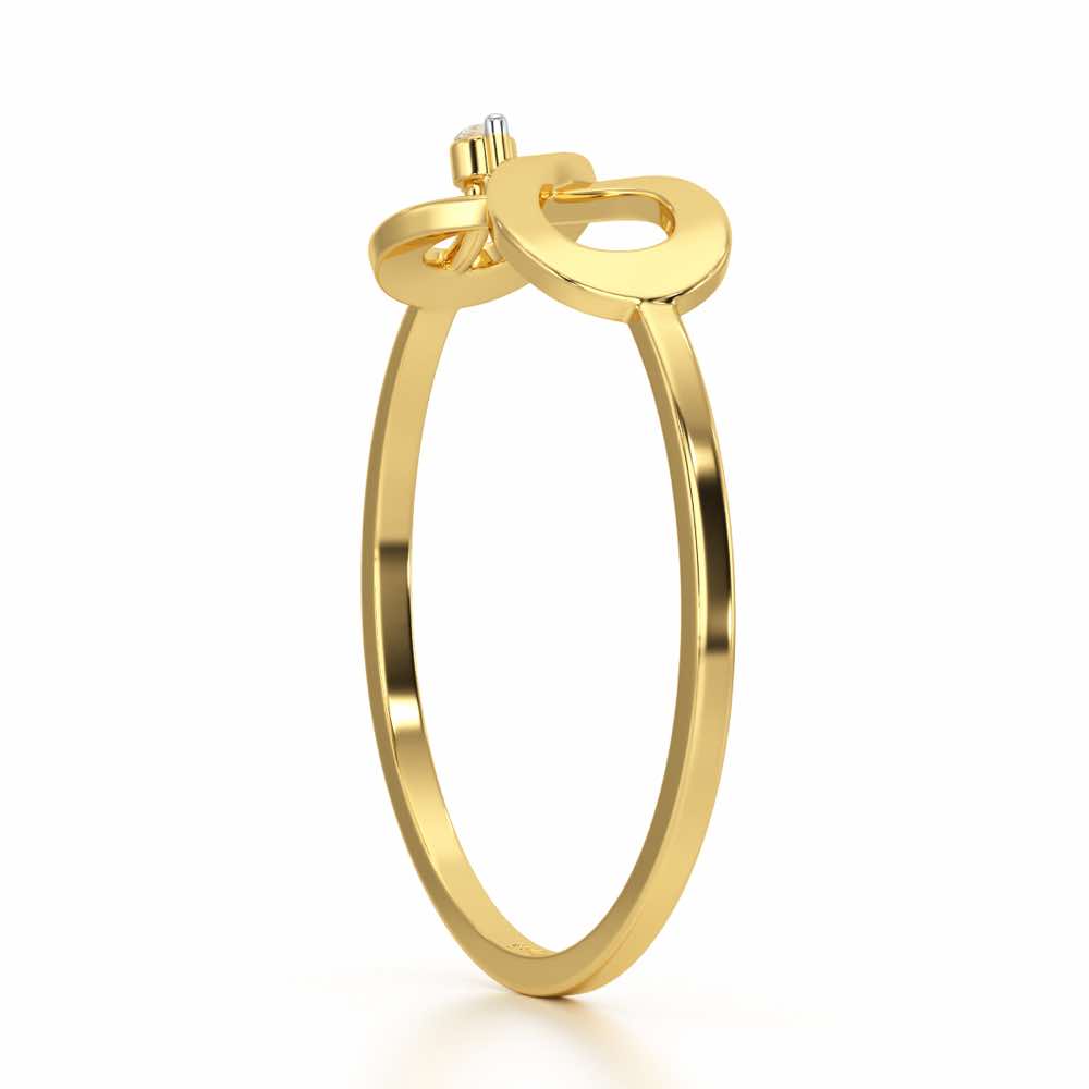 Tentacle Silver Ring - Yellow Gold - Image 4