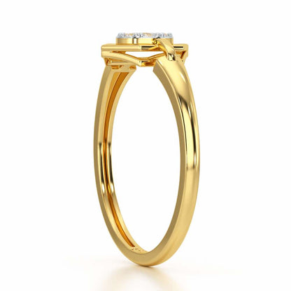 Shanya Shine Silver Ring - Yellow Gold - Image 4