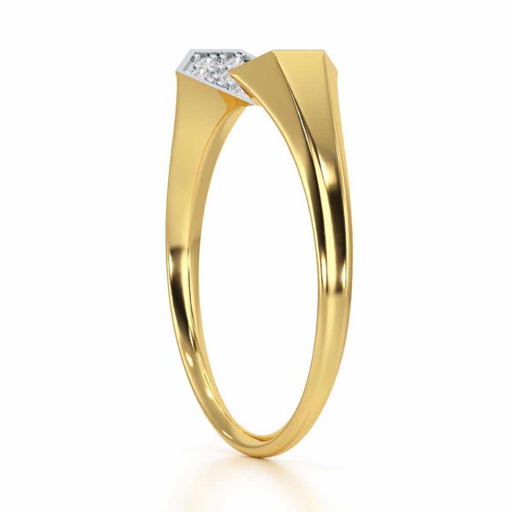 Beauty Serene Silver Ring - Yellow Gold - Image 4