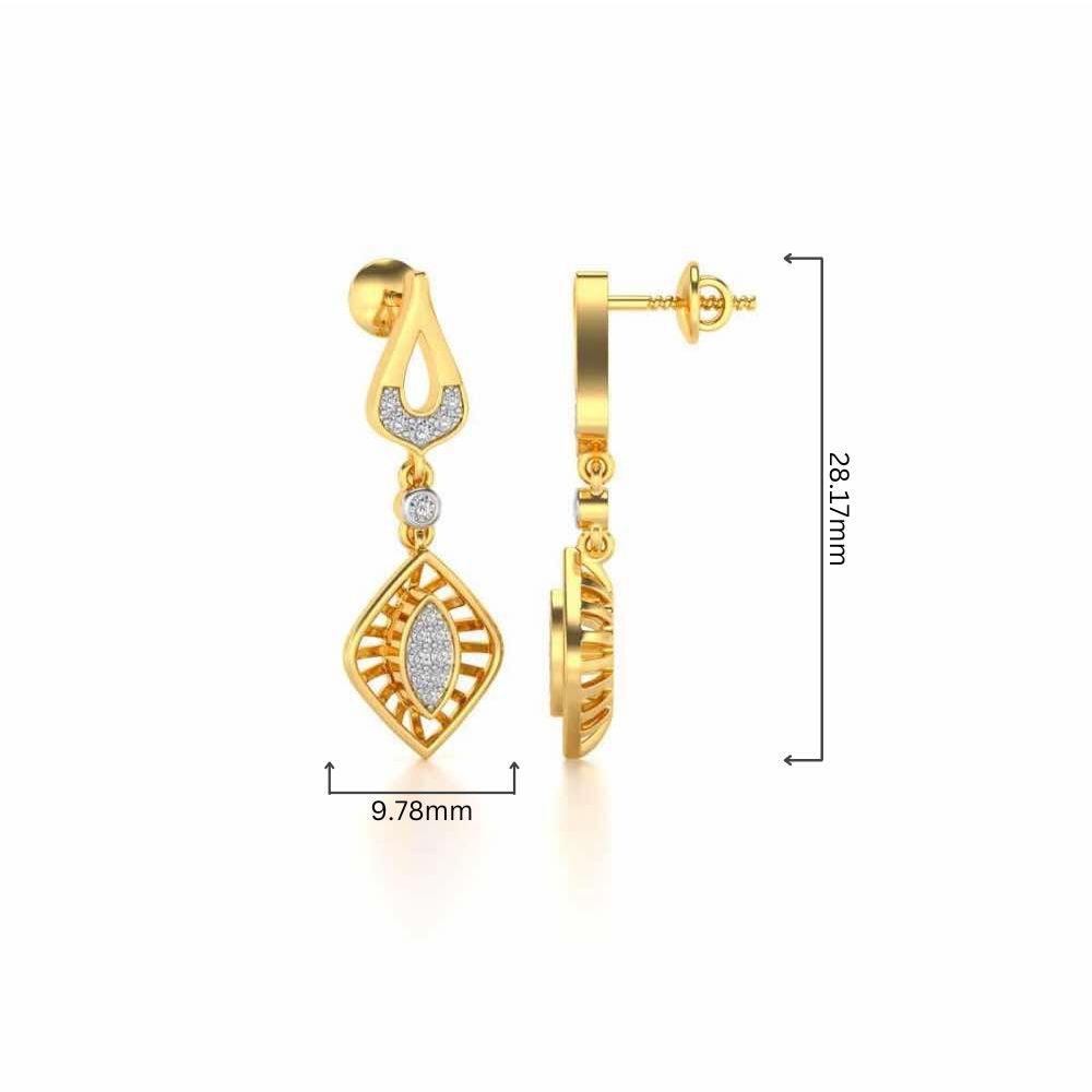Voila Earring Drops - Yellow Gold - Image 4