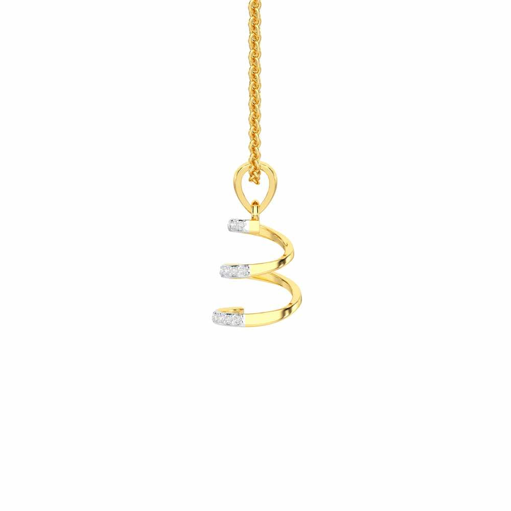 Twinkle Tranquility Silver Pendant - Yellow Gold - Image 4