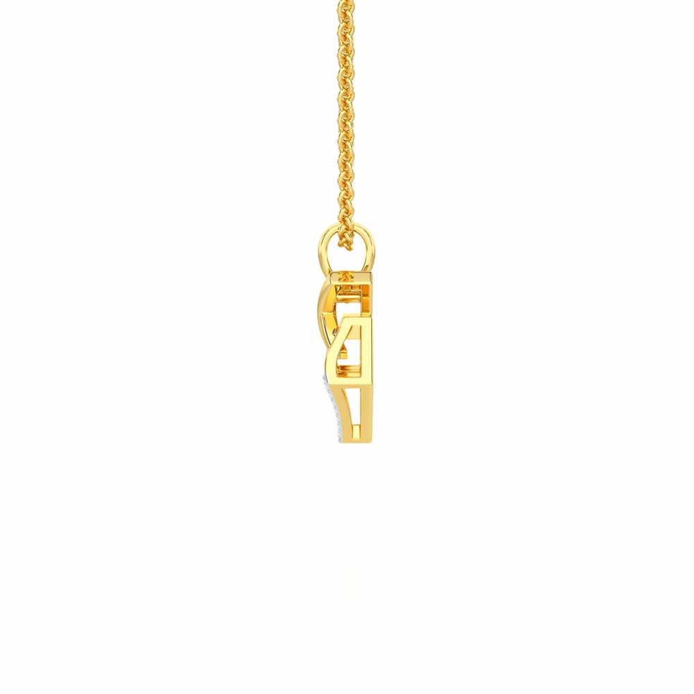 Cross Glow Silver Pendant - Yellow Gold - Image 4