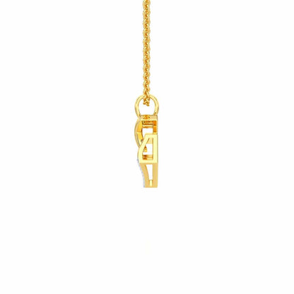 Cross Glow Silver Pendant - Yellow Gold - Image 4