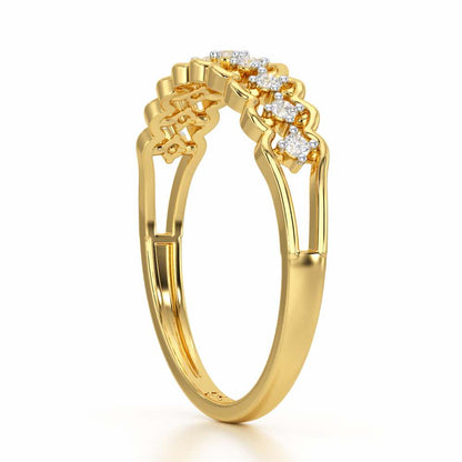 Unbounded Silver Ring - Yellow Gold - Image 4